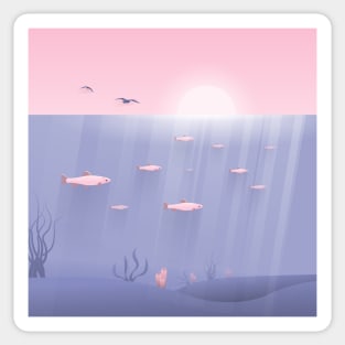 Sea landscape underwater Sticker